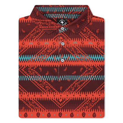 Raised by Coyotes Sunset Bandana Polo