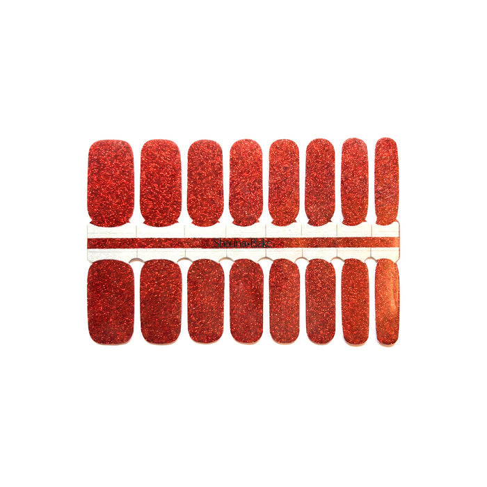 Red Glitter Nail Wraps