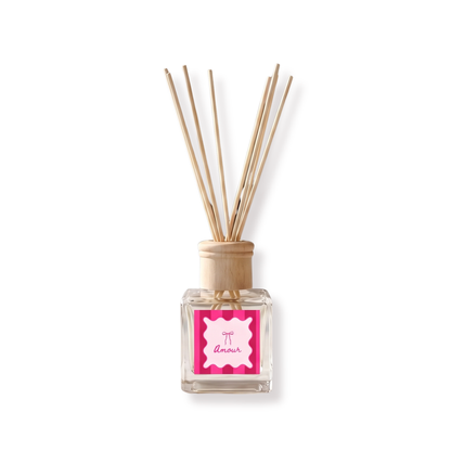 Reed Diffuser - Geurstokjes - Amour - Zoet parfum - 100 ml