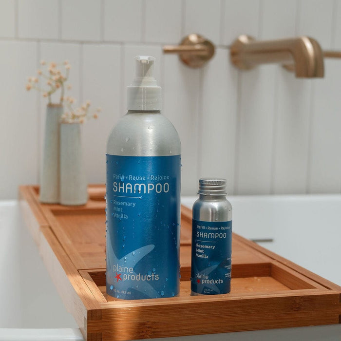 Plaine Products Rosemary Mint Vanilla / 16 oz / 16oz Pump (+$0.75) Refillable Shampoo 16oz, 2.5oz