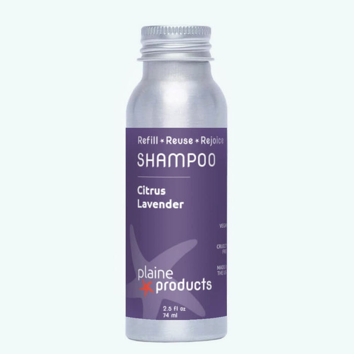 Plaine Products Citrus Lavender / 2.5 oz / No Pump (Refill) Refillable Shampoo 16oz, 2.5oz