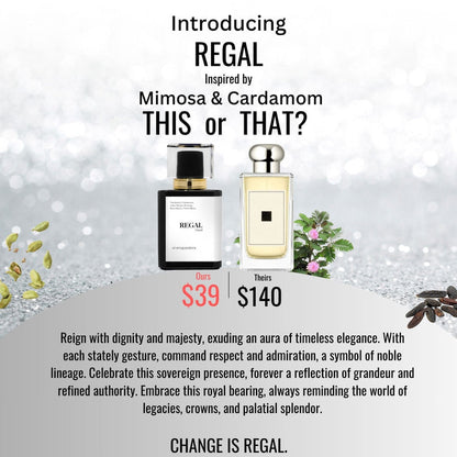 REGAL | Inspired by JO MALONE MIMOSA & CARDAMOM | Mimosa & Cardamom Dupe Pheromone Perfume - aromapassions