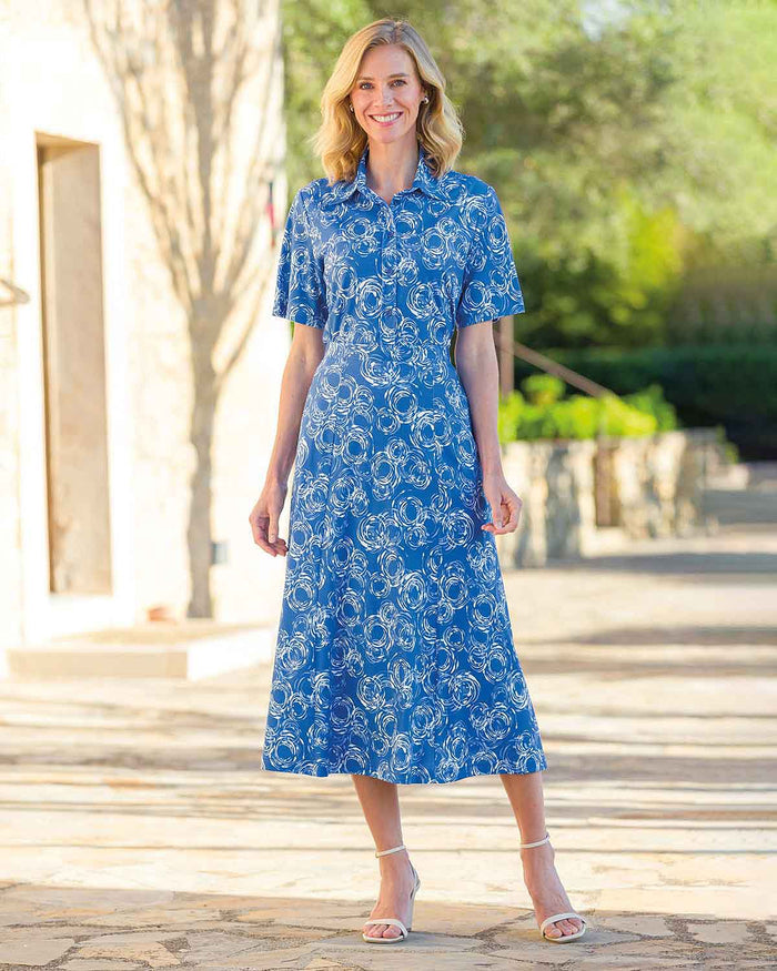 Regina Patterned Pure Cotton A Line Lined Skirt - Image 2 - Country Collection