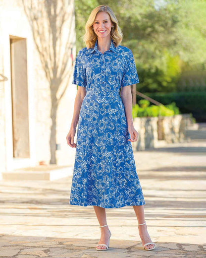 Regina Patterned Pure Cotton A Line Lined Skirt - Image 2 - Country Collection
