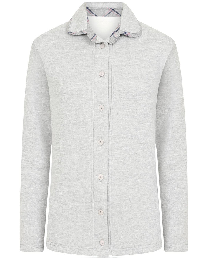 Rhodes Ladies Trimmed Fleece Ladies Leisure Cardigan - Image 2 - Country Collection