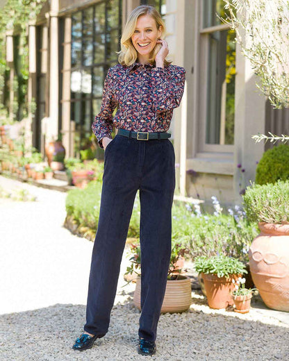Riley Patterned Pure Cotton Long Sleeve Blouse - Image 2 - Country Collection
