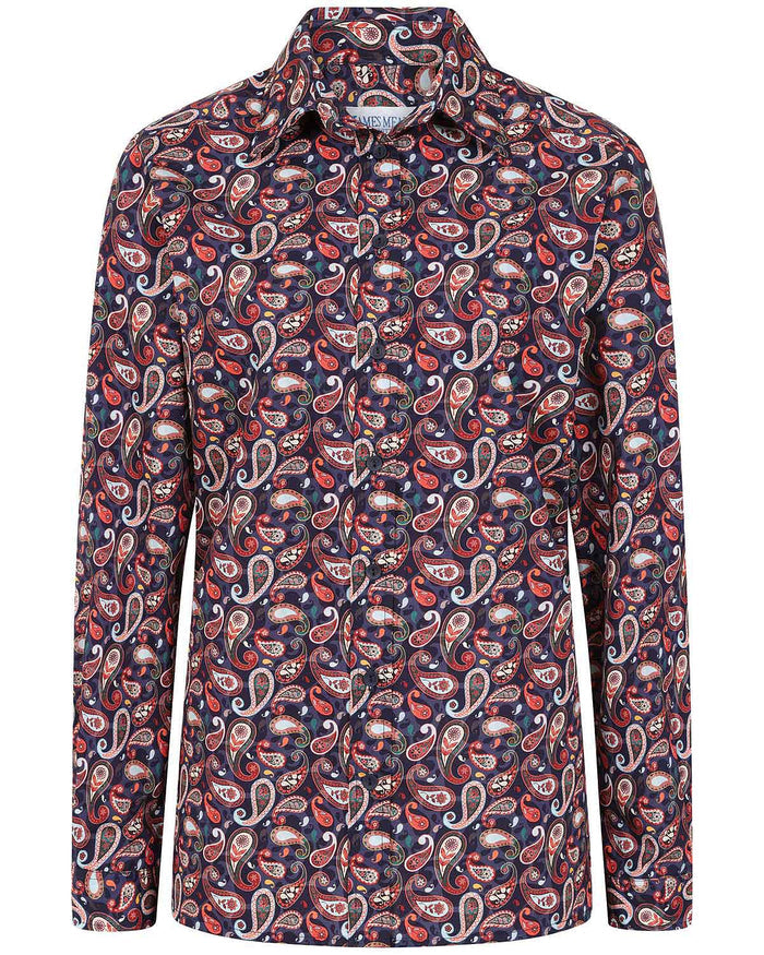 Riley Patterned Pure Cotton Long Sleeve Blouse - Image 3 - Country Collection