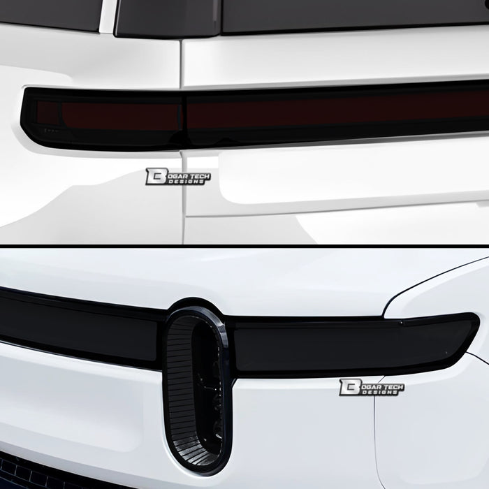 Full Headlight Taillight Precut Smoked PPF Tint Kit Film Overlay Fits Rivian R1S 2022 - 2024 - Bogar Tech Designs