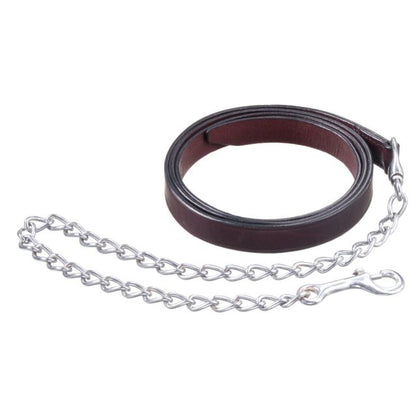 Royal King Leather Lead with Chain - 1"