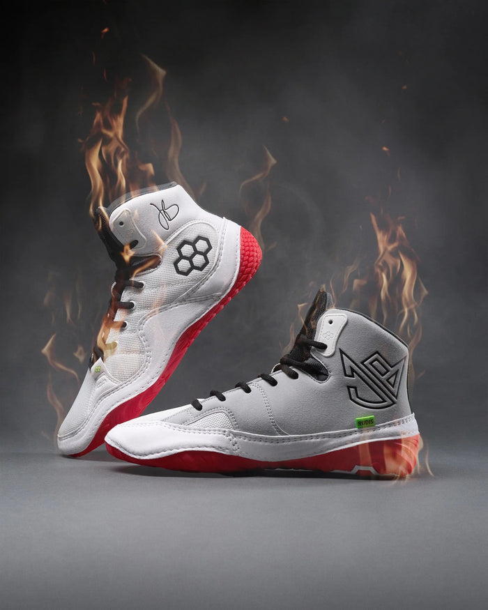 Rudis JB1 WHITE Wrestling Shoes - Takedown Distribution