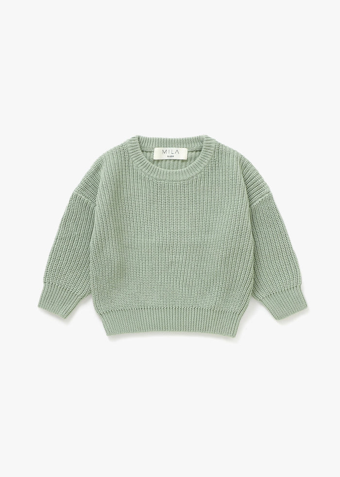 Sage Chunky Knit Sweater