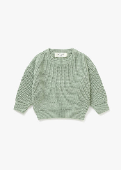 Sage Chunky Knit Sweater
