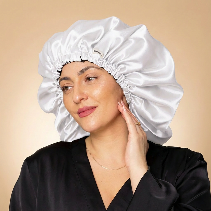 SARI CURLS | Silky Satin Bonnet - Cream Special Kopfhaube SARI CURLS