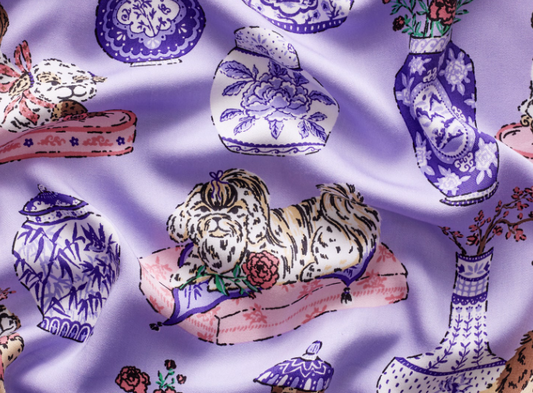 Satin-Fancy Dog (Lavender Glaze)