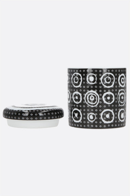 scented candle with cover