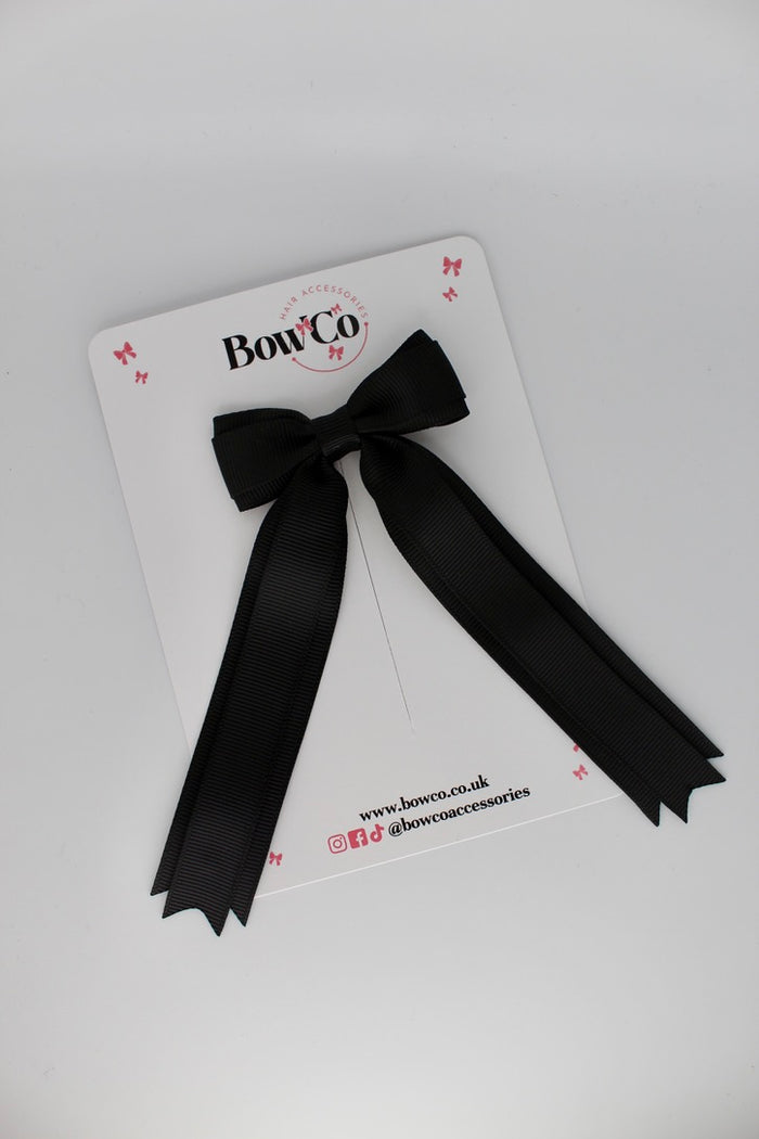 School Black Tuxedo Tails Bow – Clip