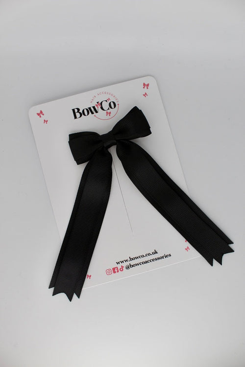 School Black Tuxedo Tails Bow – Clip
