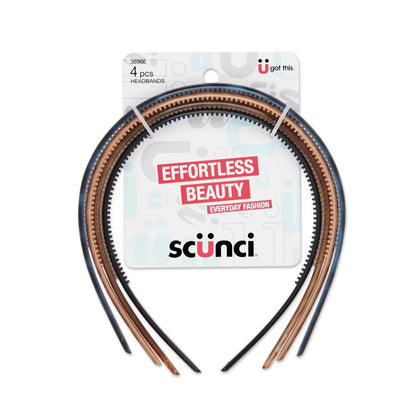 Scünci No Damage Thin Headbands - 4 Ct - 48 Pack