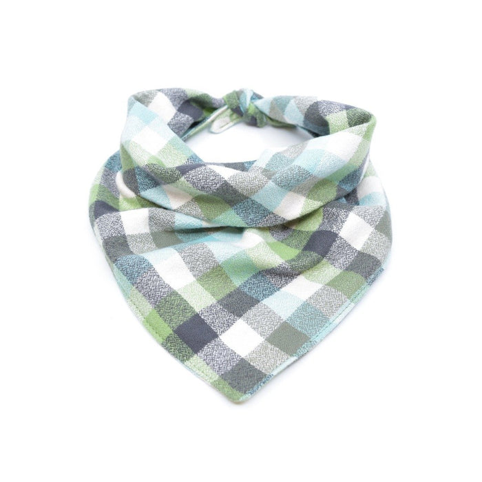 Seafoam Flannel Dog Bandana