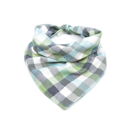 Seafoam Flannel Dog Bandana