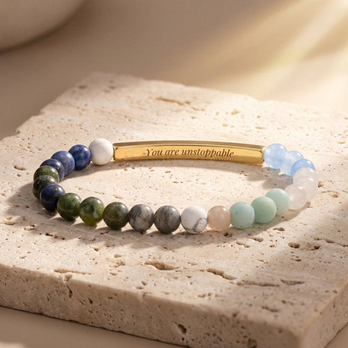 Secret Message Stone Bracelet: You are a badass - Olita Gifts & Goods