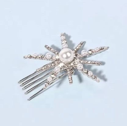 Wedding Hair Accessories - Snowflake Bridal Hair Comb - Available in Silver and Gold