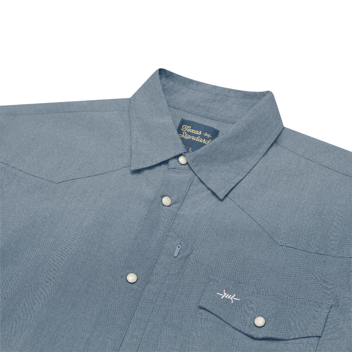 Short Sleeve Western Field Shirt/Marfa Blue by Texas Standard