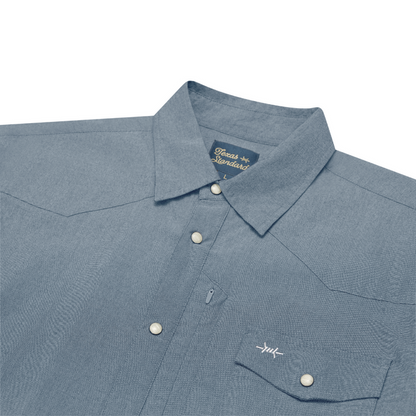 Short Sleeve Western Field Shirt/Marfa Blue by Texas Standard
