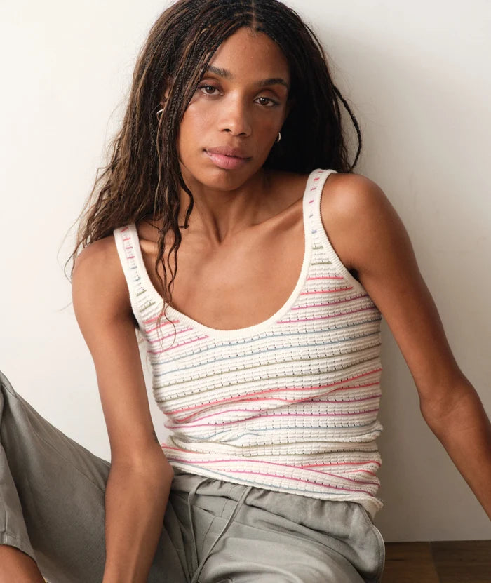 Siena Sweater Tank Multi Stripe