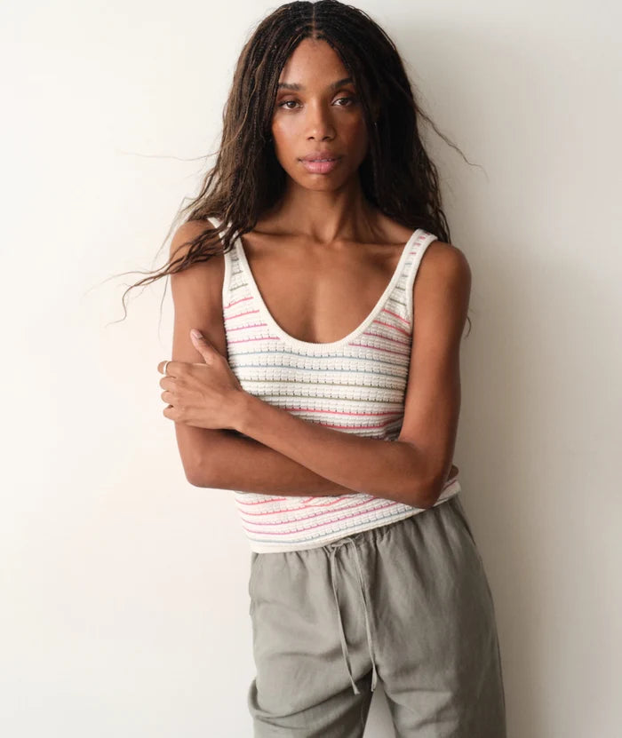 Siena Sweater Tank Multi Stripe