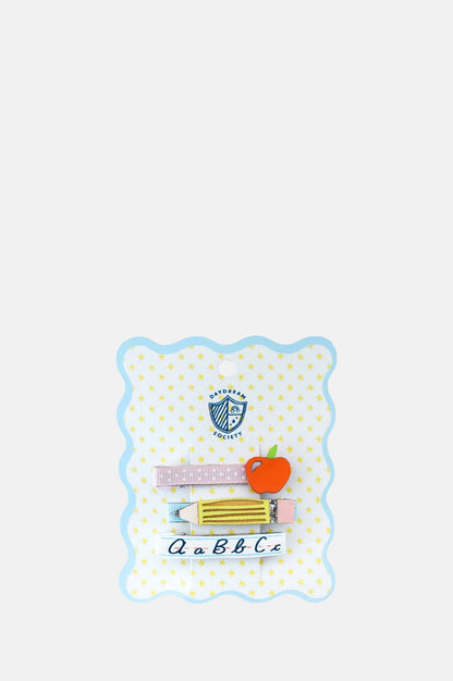 Jollity & Co. + Daydream Society Smarty Pants Abc Hair Bar Clip Set.