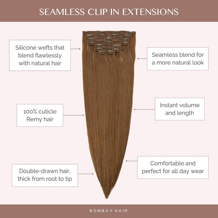 Soft Black (1C) Seamless Clip-Ins