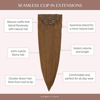 Soft Black (1C) Seamless Clip-Ins
