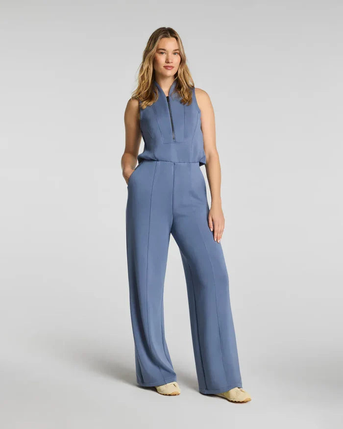 SPANX AirEssentials Shawl Collar Half Zip Jumpsuit