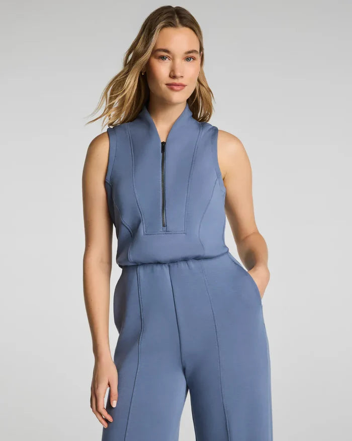 SPANX AirEssentials Shawl Collar Half Zip Jumpsuit