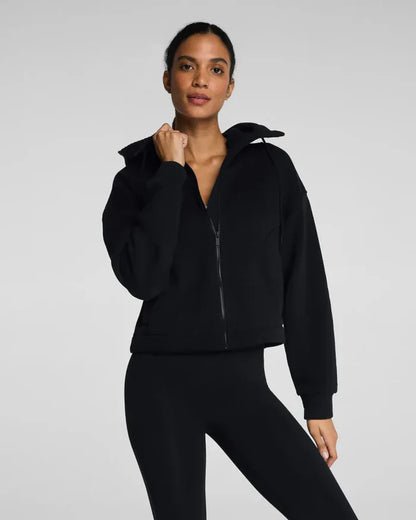 Spanx Cotton Fleece Full Zip Hoodie