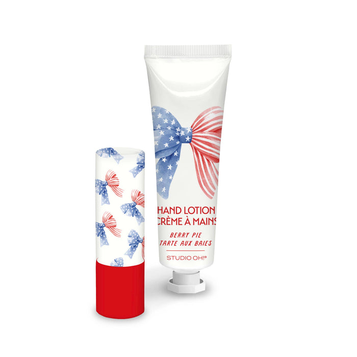 Stars & Stripes Lip Balm & Hand Lotion Set - Olita Gifts & Goods