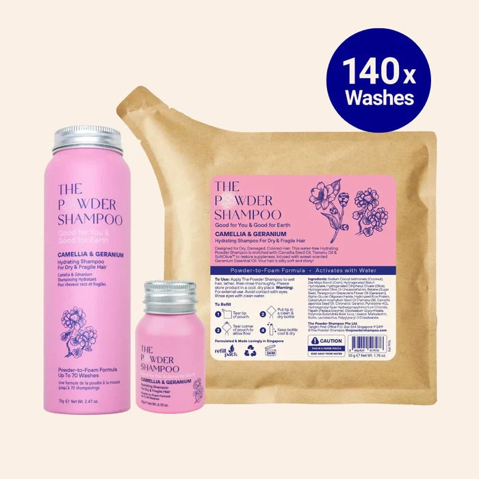 Starter Kit (140x Washes) - Hydrating Powder Shampoo For Dry & Fragile Hair