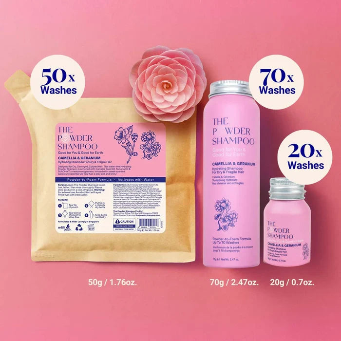 Starter Kit (140x Washes) - Hydrating Powder Shampoo For Dry & Fragile Hair