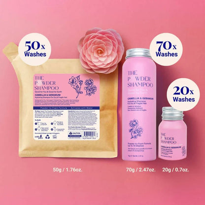 Starter Kit (140x Washes) - Hydrating Powder Shampoo For Dry & Fragile Hair