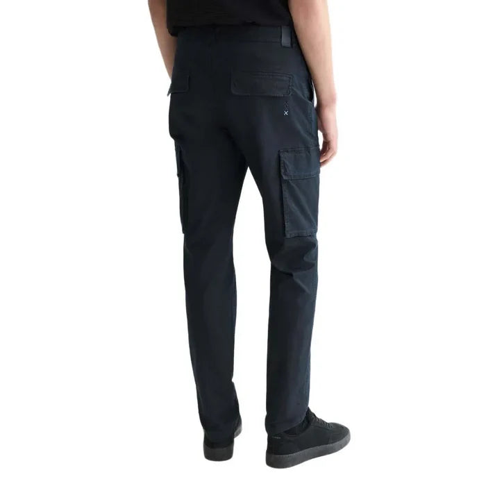 Stuart Washed Cotton-Blend Regular Slim-Fit Cargo Navy