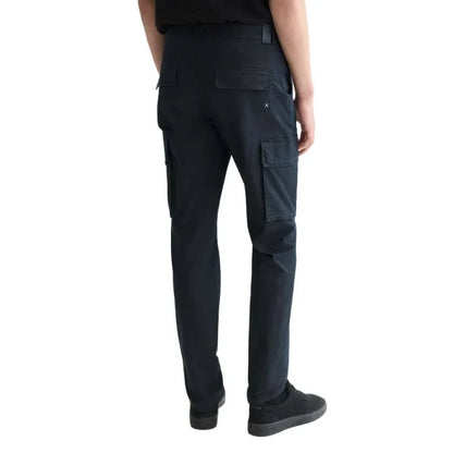 Stuart Washed Cotton-Blend Regular Slim-Fit Cargo Navy