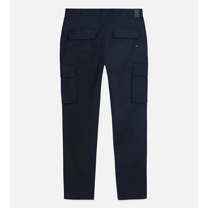Stuart Washed Cotton-Blend Regular Slim-Fit Cargo Navy