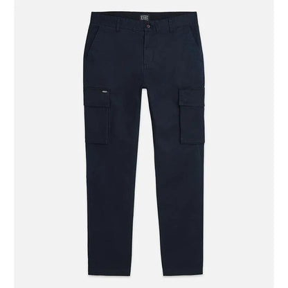 Stuart Washed Cotton-Blend Regular Slim-Fit Cargo Navy