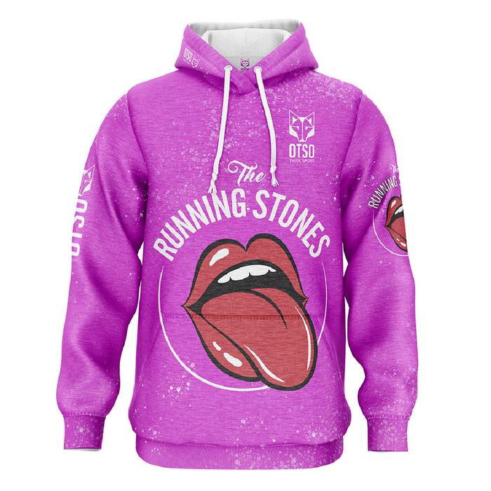 Sweat à capuche - Running Stones Pink