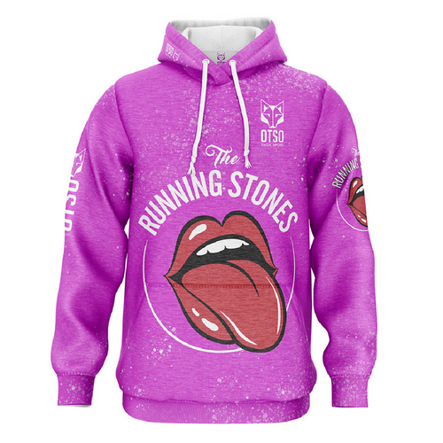 Sweat à capuche - Running Stones Pink