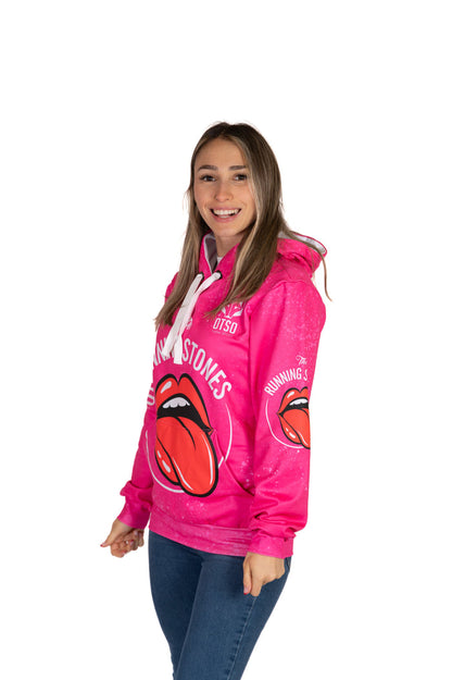 Sweat à capuche - Running Stones Pink