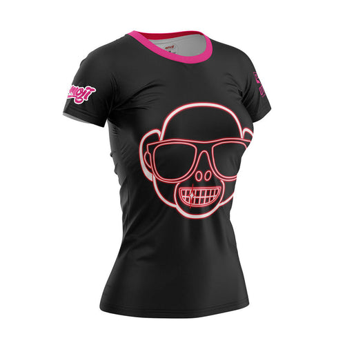 T-shirt Femme manches courtes - Emoji Monkey Neon