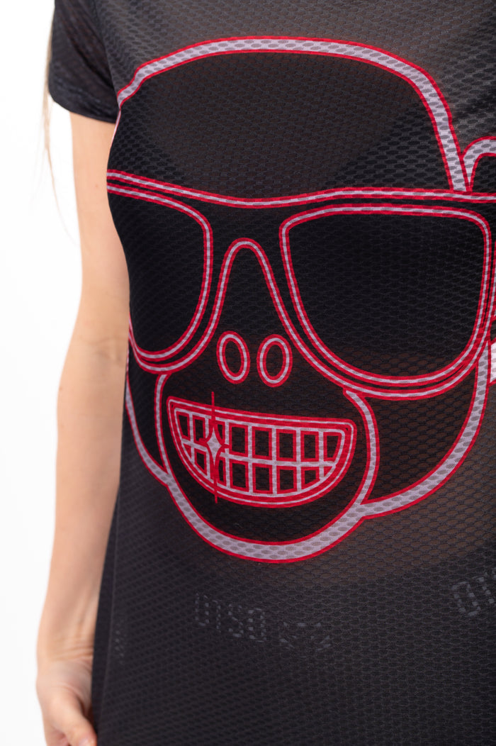 T-shirt Femme manches courtes - Emoji Monkey Neon