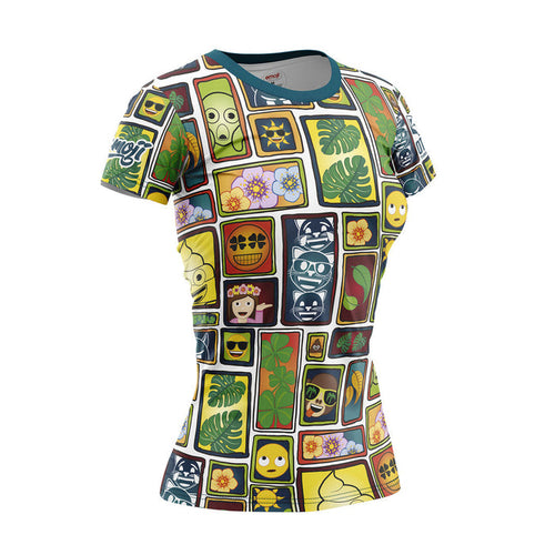 T-shirt Femme manches courtes - Emoji Portrait
